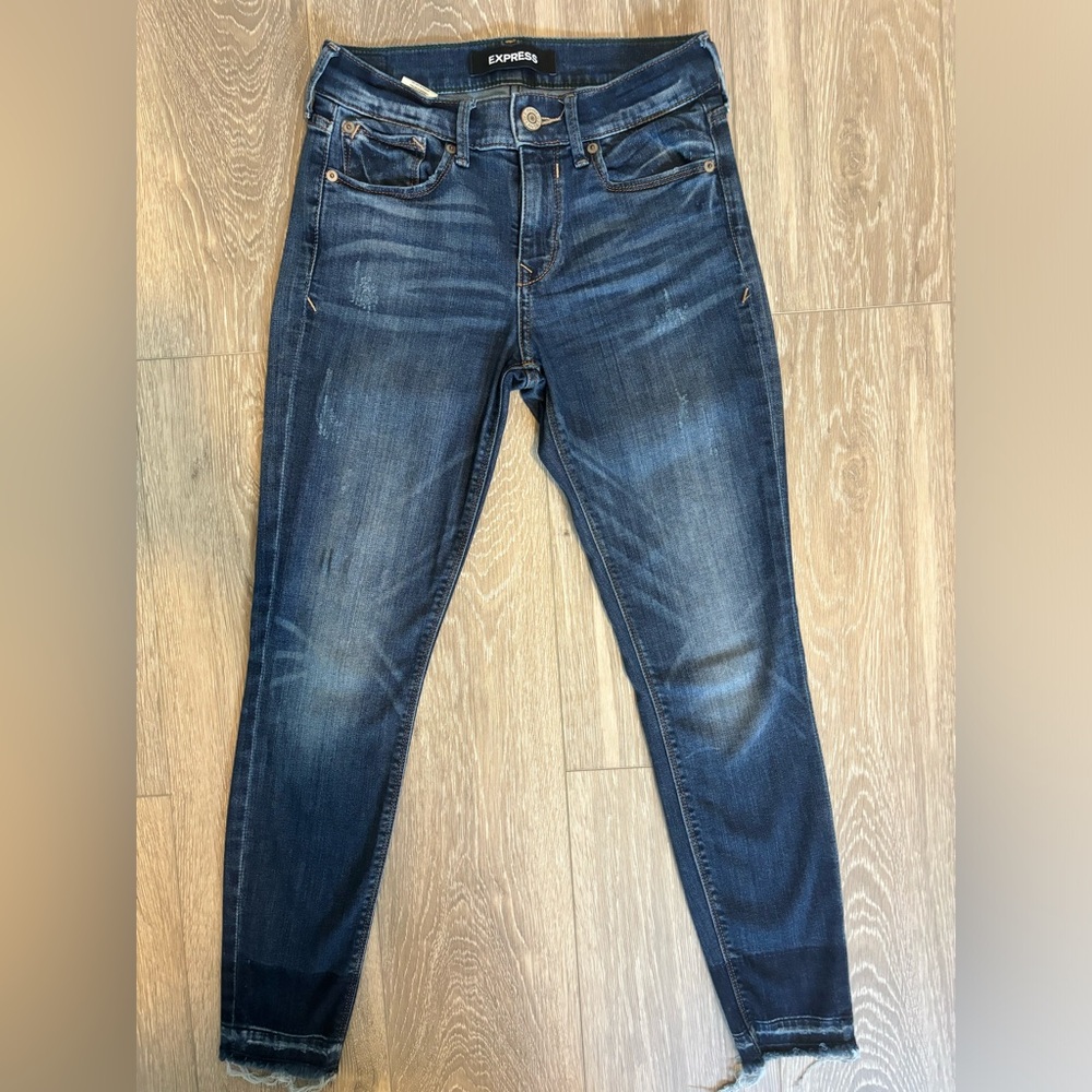 Express Ankle Legging Mid Rise Jean, Size 00R